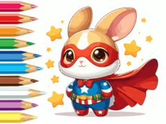 খেলা Coloring Book: Super Rabbit