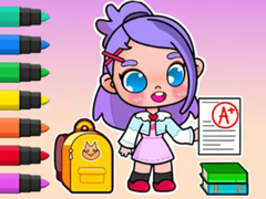 খেলা Coloring Book: Avatar School Day