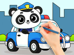 খেলা Coloring Book: Police Panda