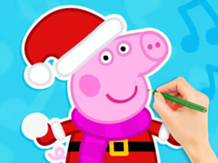 খেলা Coloring Book: Peppa Pig Snowman