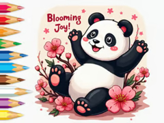 খেলা Coloring Book: Little Panda Cherry Blossoms
