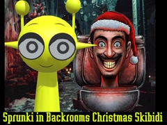 খেলা Sprunki in Backrooms Christmas Skibidi 