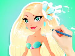 খেলা Coloring Book: Aqua Mermaid