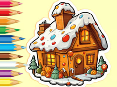 খেলা Coloring Book: Christmas Candy House