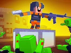 খেলা Cubic Frontier: Zombie Robby