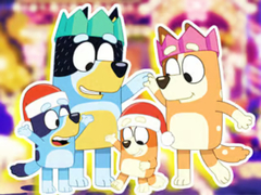 খেলা Jigsaw Puzzle: Bluey Family Xmas Eve