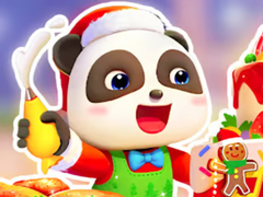 খেলা Jigsaw Puzzle: Baby Panda Christmas Chef