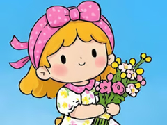 খেলা Jigsaw Puzzle: Little Flower Girl