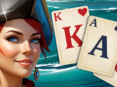 খেলা Solitaire Klondike Treasure Island