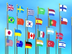 খেলা Flag Puzzle Jam: Collect Flags