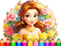 খেলা Coloring Book: Flower Dress Up