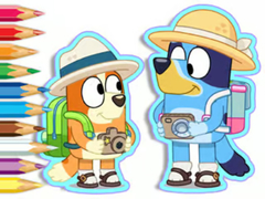 খেলা Coloring Book: Bluey Camping