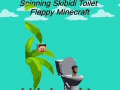 খেলা Spinning Skibidi Toilet Flappy Minecraft