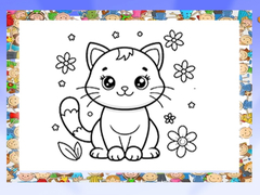 খেলা Beautiful Cats Coloring Book