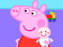 খেলা Jigsaw Puzzle: Peppa Pig New Baby