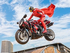খেলা Real Motorbike Super Hero Stunt 3D
