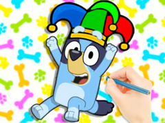 খেলা Coloring Book: Clown Bluey