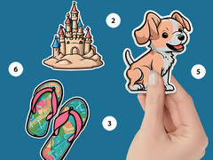 খেলা Sticker Book Puzzle Color By Number