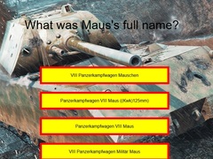 খেলা Tank Quiz: Maus
