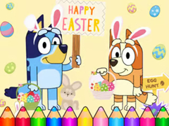 খেলা Coloring Book: Bluey Happy Easter