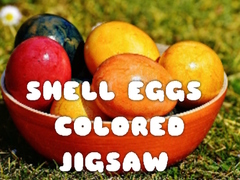 খেলা Shell Eggs Colored Jigsaw