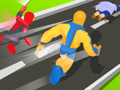 খেলা Superhero Transform Change Race