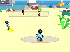 খেলা Stickman Beach Volleyball