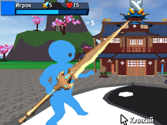 খেলা Obby Stickman  On Swords