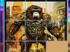 খেলা Gorilla Sliding Puzzles
