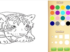 খেলা Baby Tiger Coloring Book
