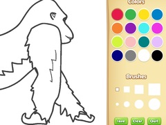 খেলা Gorilla Coloring Book for Kids