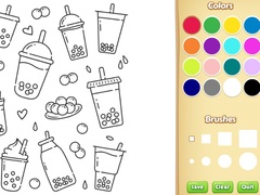 খেলা Cute Boba Coloring Book for Kids
