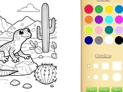 খেলা Desert Animals Coloring Book for Kids