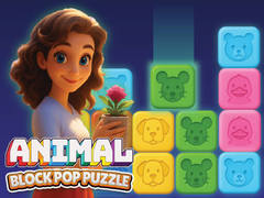 খেলা Animal Block Pop Puzzle