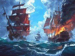 খেলা Pirate Ships: Build and Fight