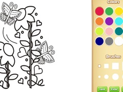 খেলা Butterflies and Flowers Coloring Book for Kids