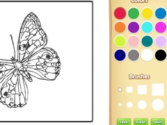 খেলা Butterflies Coloring Book for Kids