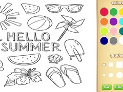 খেলা Hello Summer Coloring Book for Kids