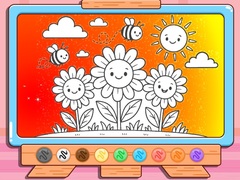 খেলা Coloring Book: Happy Flower