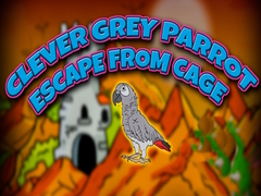 খেলা Clever Grey Parrot Escape from Cage