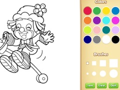 খেলা Clown Coloring Pages