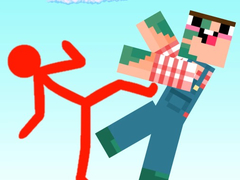 খেলা Red Stickman vs Craftmans