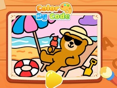 খেলা Color By Code: Chill Bear