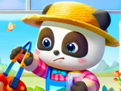 খেলা Jigsaw Puzzle: Baby Panda Little Farmer