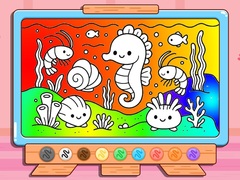 খেলা Coloring Book: Kawaii Sea Animals