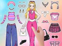 খেলা Paper Doll Diary: Dress Up DIY