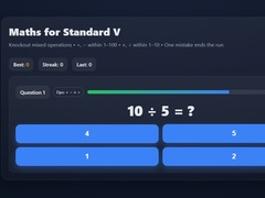 খেলা Maths For Class V