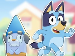 খেলা Jigsaw Puzzle: Bluey & Bingo Obstacle Course