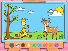 খেলা Coloring Book: Giraffe And Deer