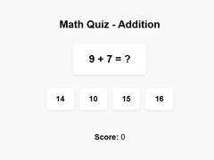 খেলা Math Quiz Addition